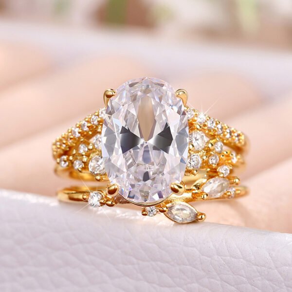 500b86c1-5eea-4538-9eb3-e3546a976ffc.jpg Zircon Ring Set Goose Egg-shaped Cut Ring For Women