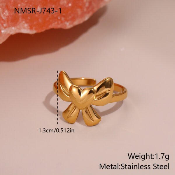 European And American Fashion Design Love Heart-shaped Titanium Steel Ring