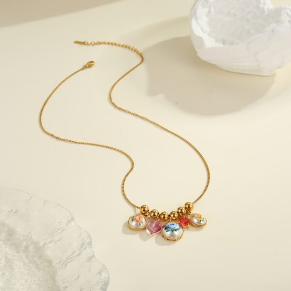 0fea70df-9b11-4f03-9673-75f6f6ac3ad5.jpg Vintage Sunflower Flower Stainless Steel Necklace