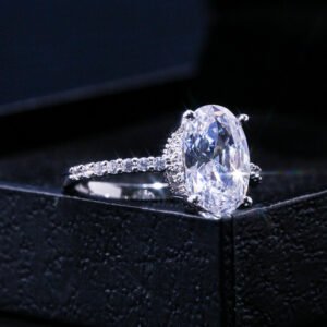 14333503301_1912901380 Classic, Fashionable & Unique European-American Style Zircon White Gold Ring_Auragemd