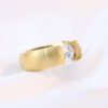 European And American Fashion Minimalist Gold Diamond Trendy Unique Ring