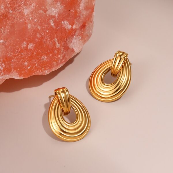 Ring Texture Earrings Non-fading