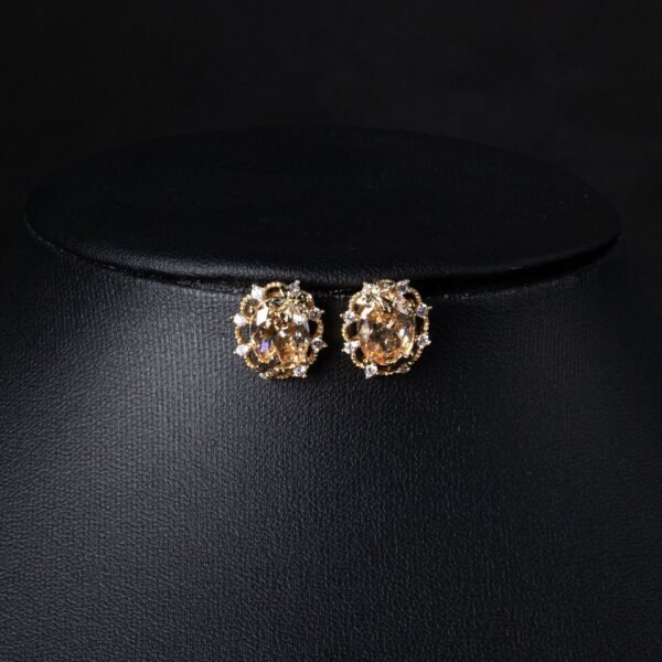 High-grade Red Maple Leaf Earrings Necklace Elegance Retro Simple