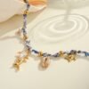 Vacation Style Starfish Shell Hand-knitted Rope Necklace Clavicle Chain