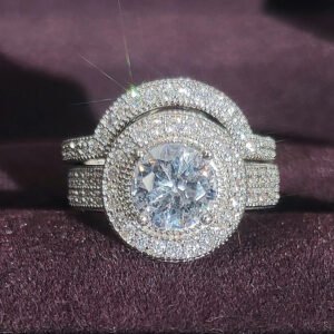 Round New Full Selection Combined Ring Ring Set