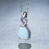 European And American Water Drop Opal Pendant Necklace
