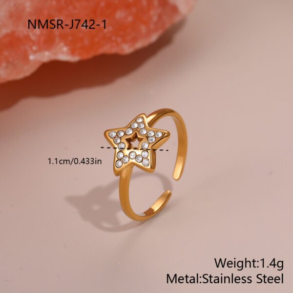 European And American Fashion Design Love Heart-shaped Titanium Steel Ring
