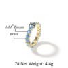 Creative Row Of Colored Zirconia Rings