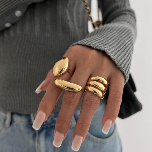 Hip Hop Style Women's Ring Set