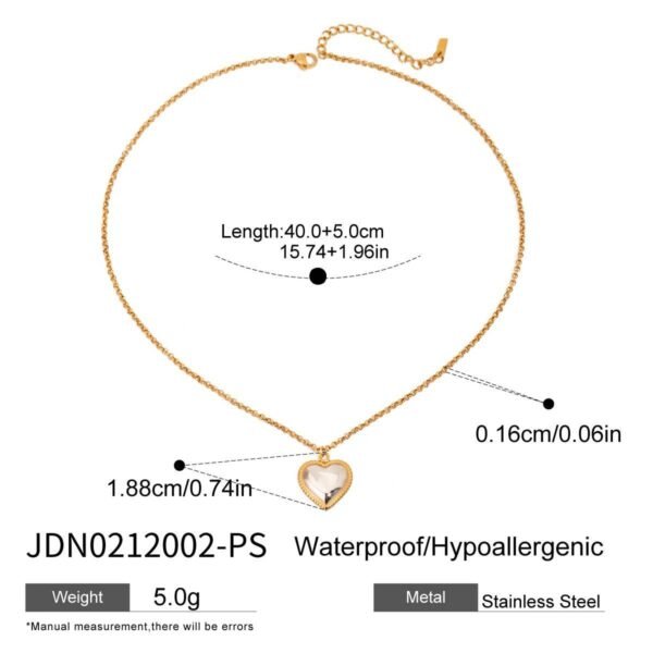 4a0ae1da-065e-4277-acf2-876e70b1aaf9.jpg Women's Titanium Steel Rhinestone Heart Necklace Pendant