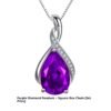 Elegant Natural Purple Navy Blue Pendant Simple
