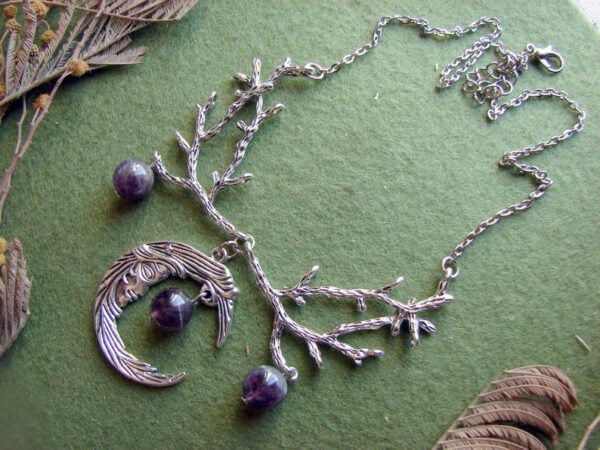 New Fashion Withered Branch Moon Necklace For Women