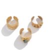 European And American Retro Micro-inlaid Wide Face Ring Set For Women
