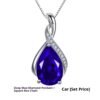 Elegant Natural Purple Navy Blue Pendant Simple