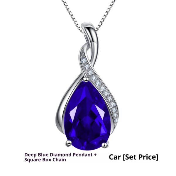 Elegant Natural Purple Navy Blue Pendant Simple