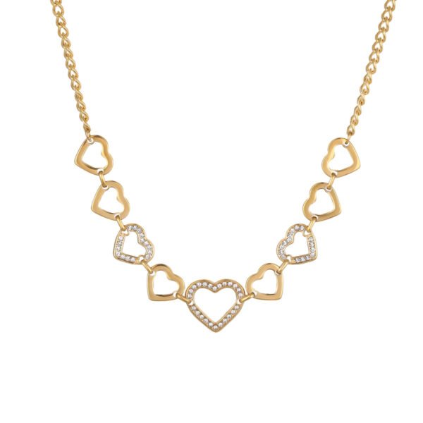 Geometric Heart-shaped Titanium Steel Necklace Clavicle Chain