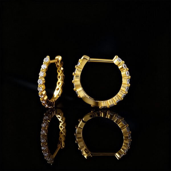 Simple Earrings Inlaid Zirconium Ring Classic Women
