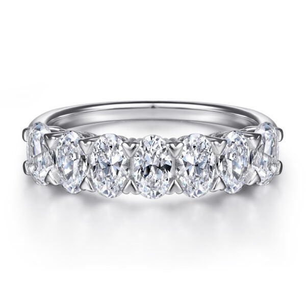 Oval Zircon Sterling Silver Ring Female