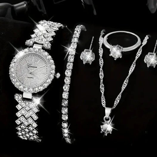 Women's Cornucopia Diamond-embedded Watch Set Popular