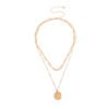 Ornament Fashion Cross Wafer Trend Female Double Layer Temperament Personality Necklace