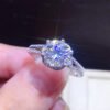 Temperature Simulation Moissanite Ring Female
