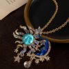 850508c7-b76d-40bc-8875-90d1ee7900b6.jpg European Antique Moen Face Sun Moon Sun Moon Necklace
