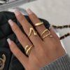 Hip Hop Style Women's Ring Set
