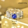 O1CN019mD4fl1myaPYfY9AA_!!2207710525023-0-cib Hollowed-Out Patterned Leaf Vine Ring - European & American Style Simulated Sapphire Similar Ring_Auragemd