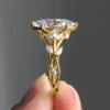 Exquisite Luxury Zircon-Inlaid Ring for Women - Palace-Style Leaf Vine Design Ring, Fashionable Light Luxury Style_Auragemd