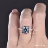 Light Luxury Design Niche High-End Ring - Fashionable Luxury Four-Prong Square Zircon Women's Ring_Auragemd