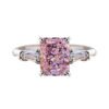 New Style Jewelry - Fashionable Square Pink Diamond Zircon Ring for Women, Sweet and Romantic Bridal Wedding Ring_Auragemd