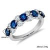 Korean-Style INS Trendy Light Luxury Design Niche Lava Klein Blue Block Couples Ring for Men and Women_Auragemd