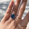 New Style Inlaid Simulated Topaz Ring - Square Four-Prong Versatile Ring, European & American Luxury Women's Jewelry_Auragemd