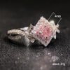 Creative Cross-Wrapped Pink Diamond Zircon Ring - Women's Daily Versatile Jewelry_Auragemd