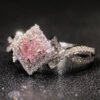 Creative Cross-Wrapped Pink Diamond Zircon Ring - Women's Daily Versatile Jewelry_Auragemd