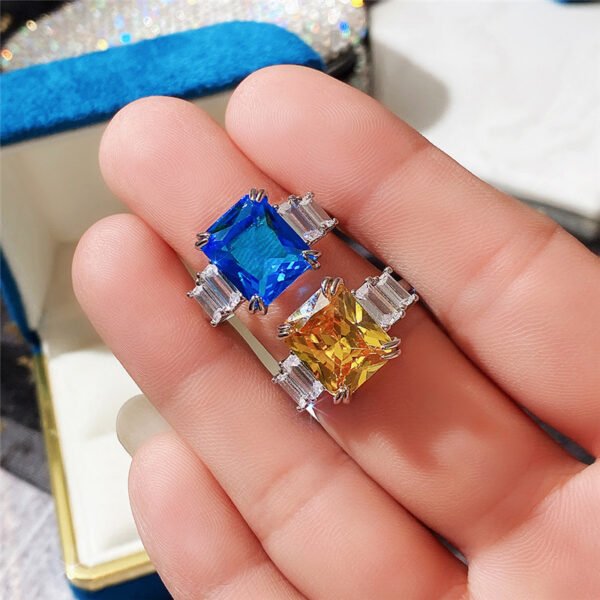 O1CN01eLy9tb1myaAb9uXmL_!!2207710525023-0-cib Women's Square Aquamarine Zircon Ring - Light Luxury, High-End & Best-Selling Ring_Auragemd