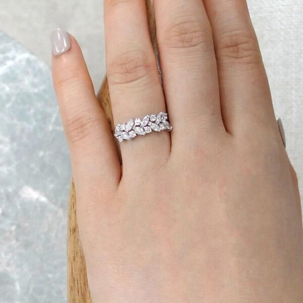 Women's High-End Wheat Ear Ring - Olive Branch Light Luxury Niche Design Minimalist Style Fashionable Personalized Index Finger Ring_Auragemd