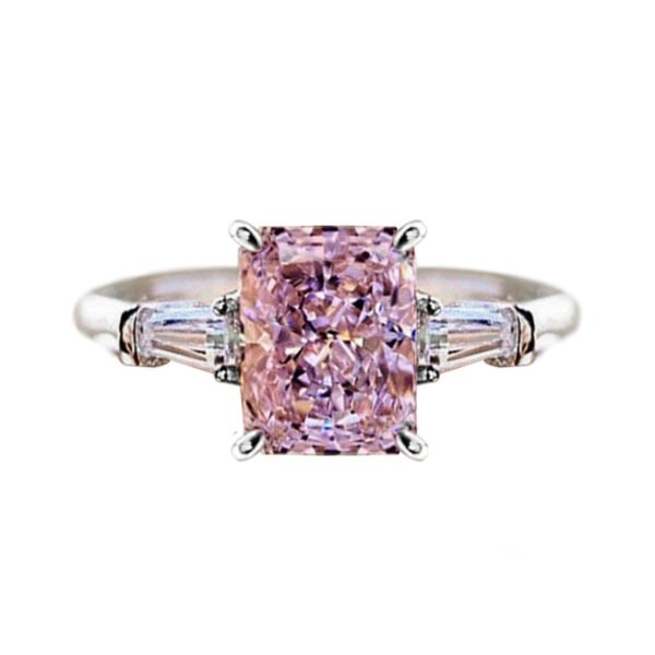 O1CN01h1Lwyn1myaPMXvuVB_!!2207710525023-0-cib Women's Fashionable Square Pink Diamond Zircon Ring - Sweet, Romantic & High-End Ring_Auragemd