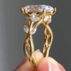 Exquisite Luxury Zircon-Inlaid Ring for Women - Palace-Style Leaf Vine Design Ring, Fashionable Light Luxury Style_Auragemd