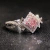 Creative Cross-Wrapped Pink Diamond Zircon Ring - Women's Daily Versatile Jewelry_Auragemd