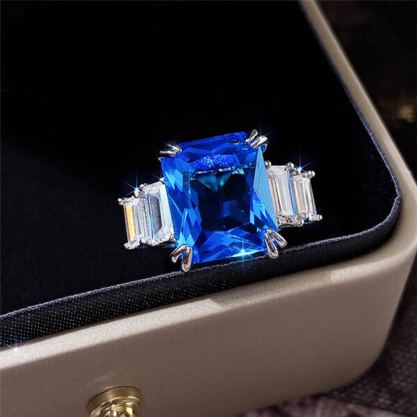 O1CN01lML5NB1myaAV2NNYk_!!2207710525023-0-cib Women's Square Aquamarine Zircon Ring - Light Luxury, High-End & Best-Selling Ring_Auragemd