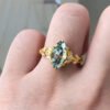 Exquisite Luxury Zircon-Inlaid Ring for Women - Palace-Style Leaf Vine Design Ring, Fashionable Light Luxury Style_Auragemd