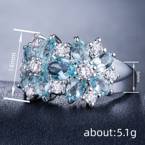 Best-Selling Floral Ring for Women - Colorful Marquise Micro-Inlaid Accessory Ring_Auragemd