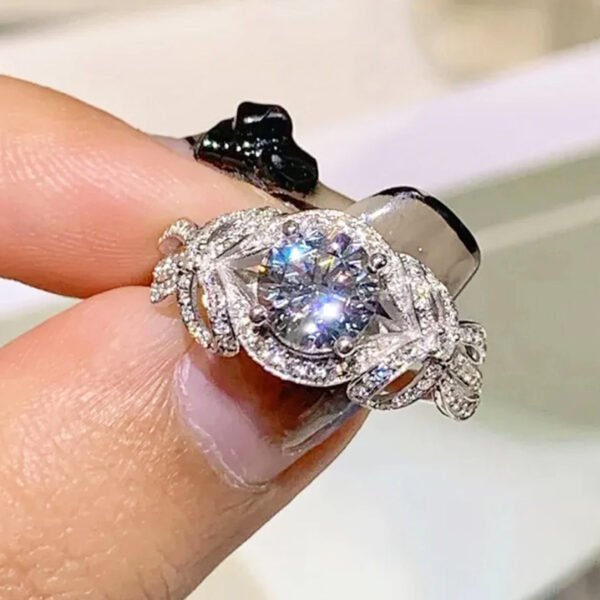 Gentle Princess Fairy-Style Ring for Women - Bowknot Geometric Design Jewelry, Elegant Sweet Light Luxury Style_Auragemd