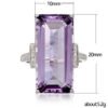Women's Purple Simulated Topaz Zircon Engagement Ring - European-American Fashion Jewelry_Auragemd
