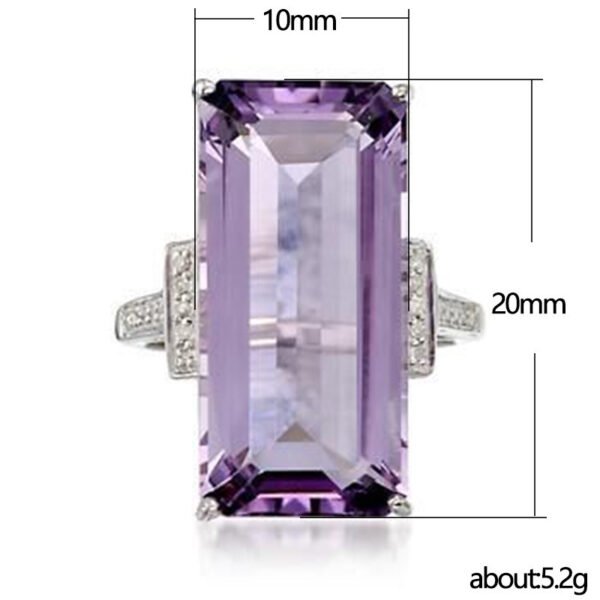 Women's Purple Simulated Topaz Zircon Engagement Ring - European-American Fashion Jewelry_Auragemd