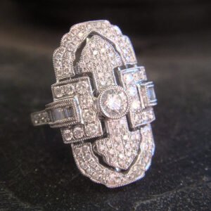 Unique Shape Full Rhinestone Zircon Ring