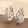 Elegant And Retro Geometric Hollowed-out Pattern Large Ear Rings In European And American Style