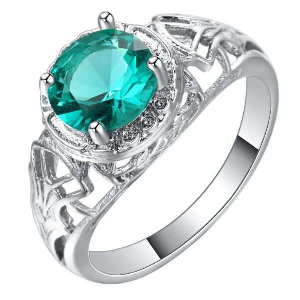 New Copper Plate Inlaid Zircon Ring