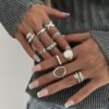 Hip Hop Style Women's Ring Set